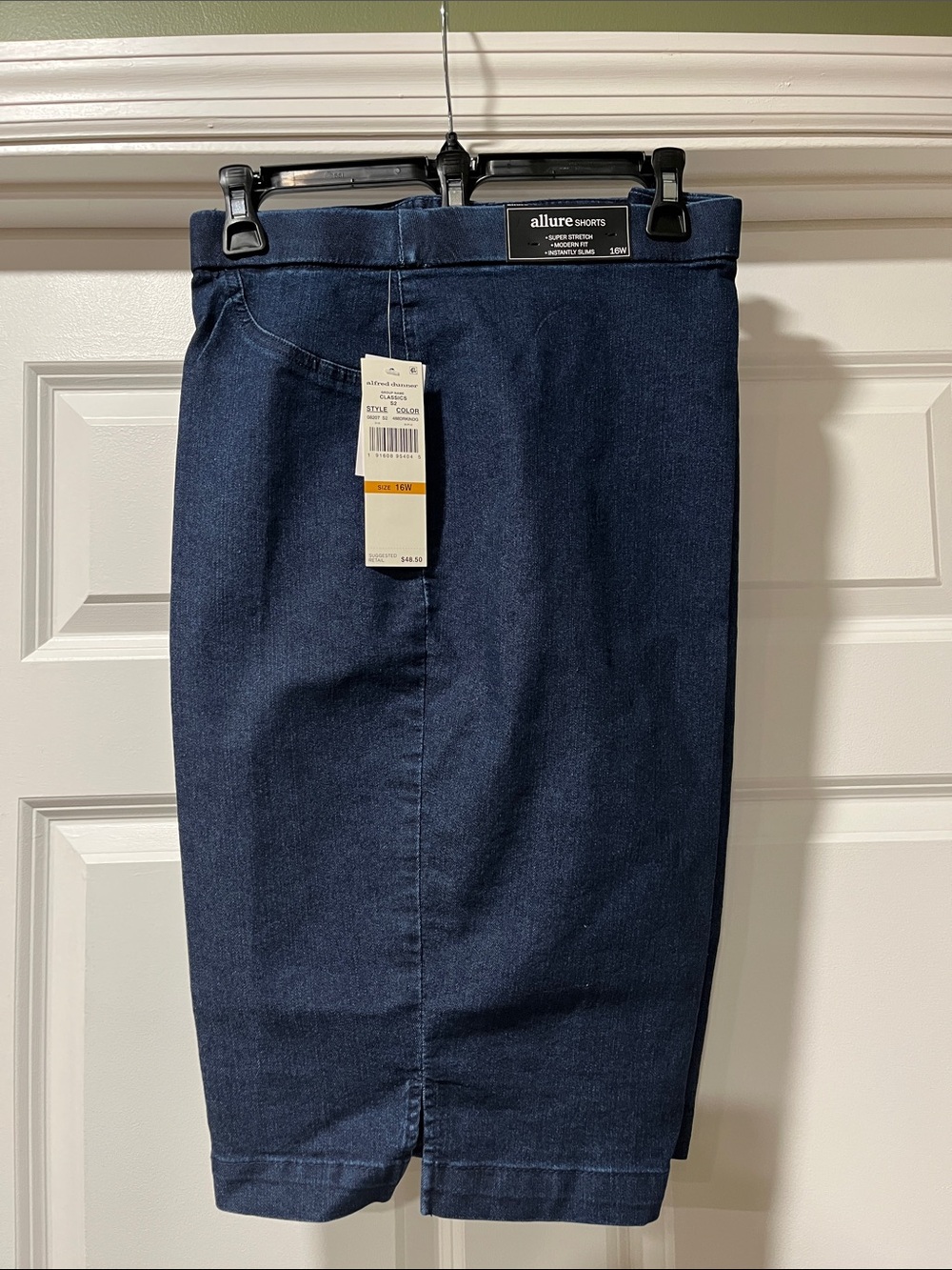 Alfred Dunner Navy Straight Women's Shorts